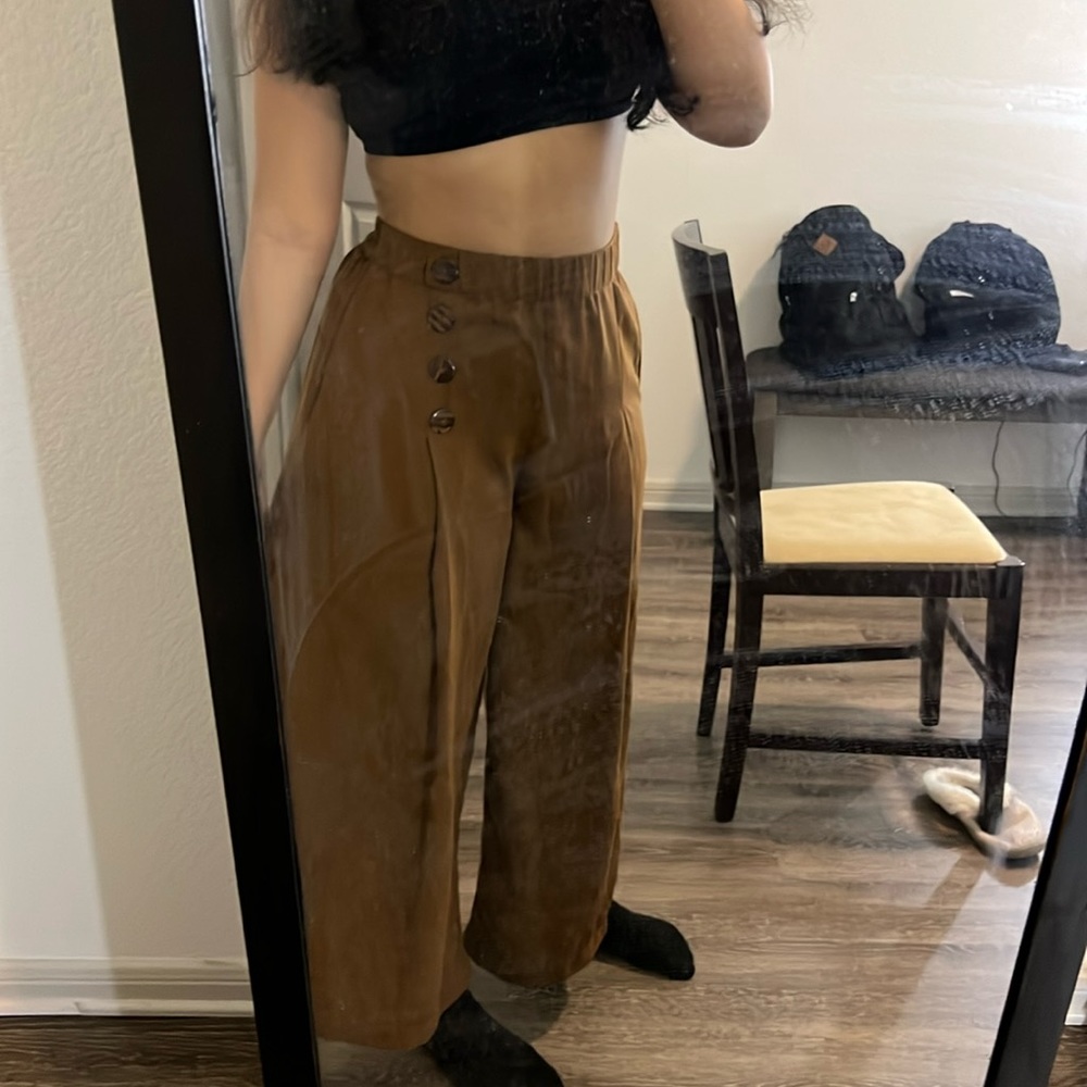 Brown flare pants